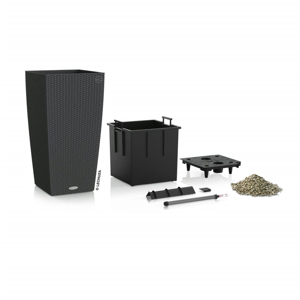 

LECHUZA Plantenbak CUBICO Cottage 40 ALL-IN-ONE granietkleurig