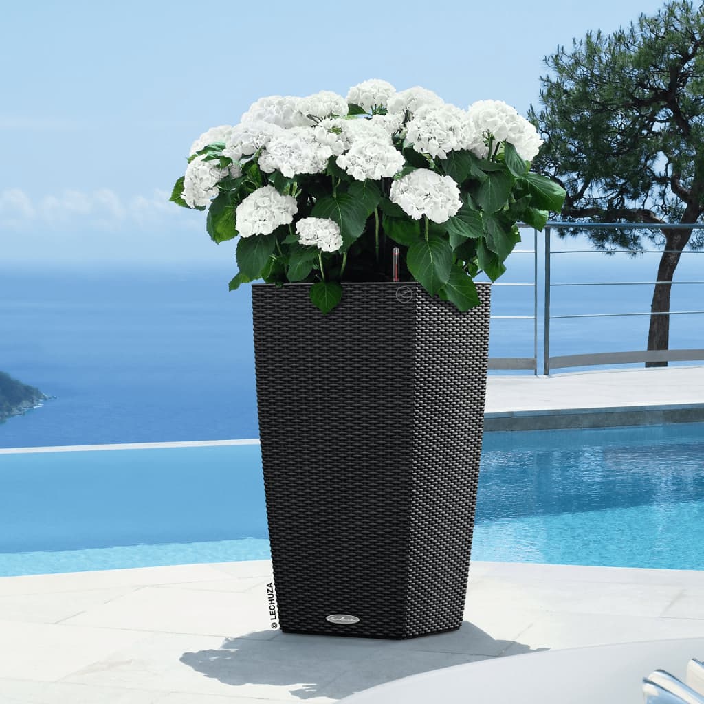 Lechuza Pflanzgefäß Cubico Cottage 40 All-In-One Granitgrau
