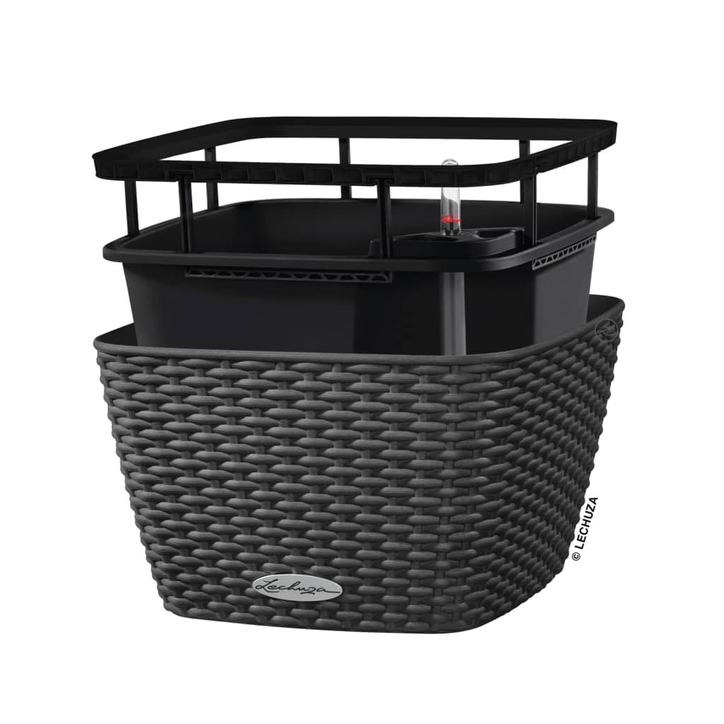 Planter BACINO Cottage ALL-IN-ONE 30x30 Cm Graphite Black LECHUZA 14 width=274