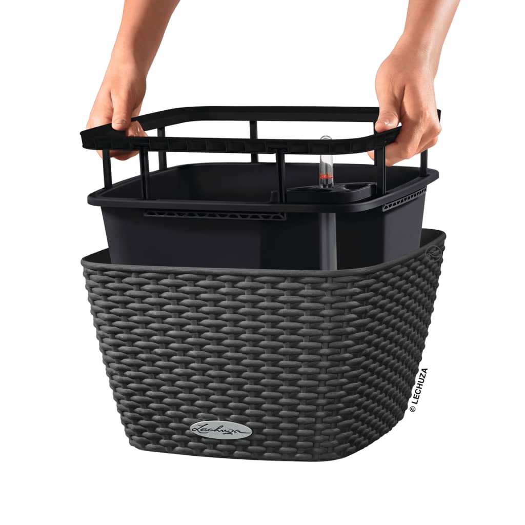 Planter BACINO Cottage ALL-IN-ONE 30x30 Cm Graphite Black LECHUZA 16 width=274