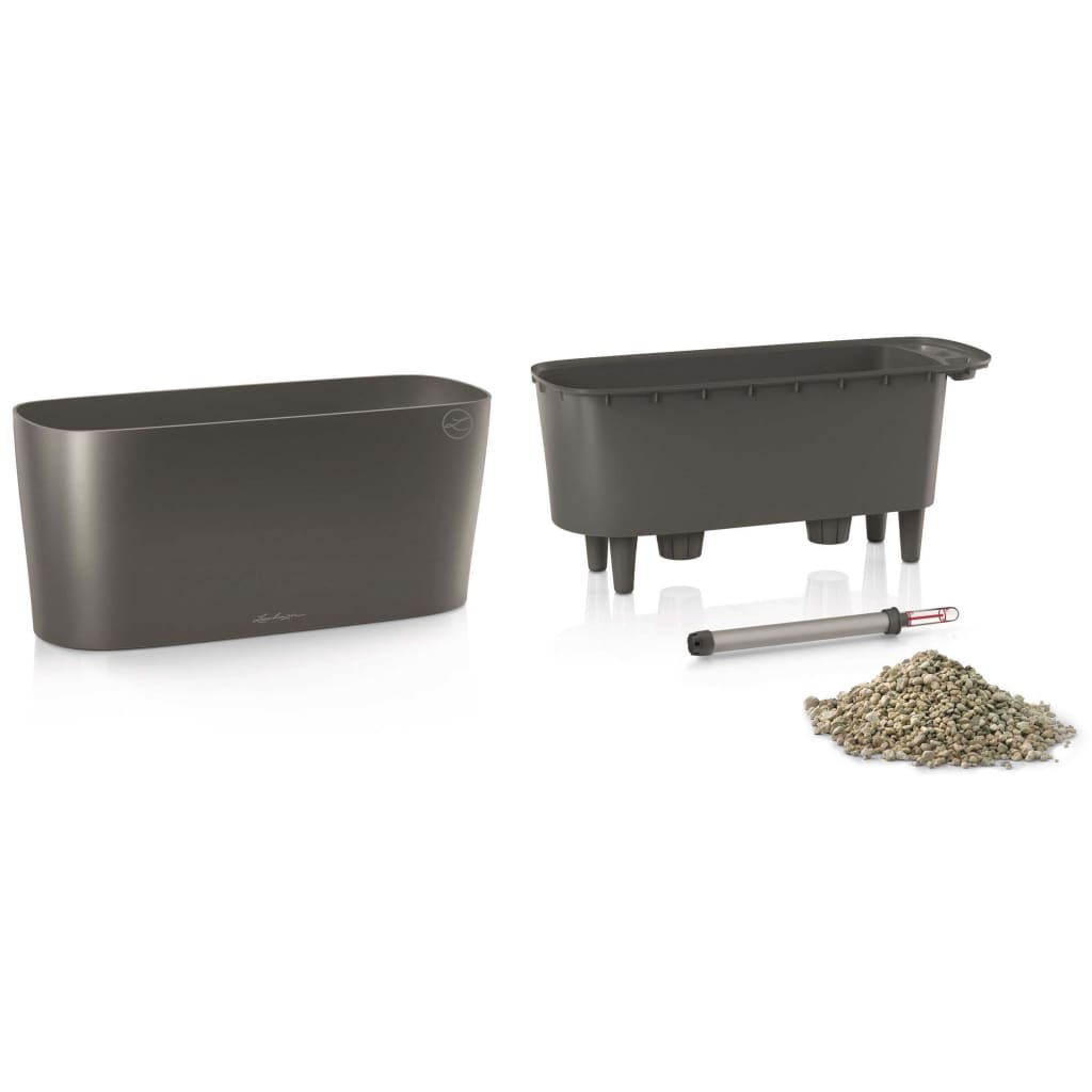 

LECHUZA Plantenbak Delta 20 ALL-IN-ONE metallic houtskool 15563