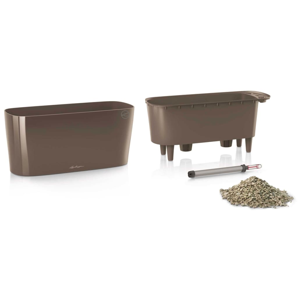 VidaXL - LECHUZA Plantenbak Delta 20 ALL-IN-ONE hoogglans taupe 15566