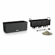 Lechuza Balconera Cottage 80 All-in-One Set – 4er-Set Balkonkästen Mit Bewässerungssystem In Mokka
