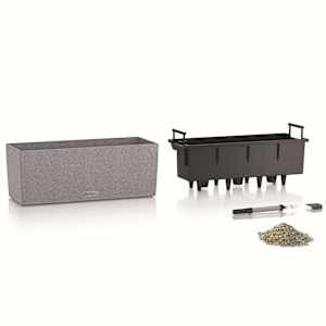 LECHUZA Ζαρντινιέρα Αυτοποτιζόμενη BALCONERA Stone 50 ALL-IN-ONE Γκρι