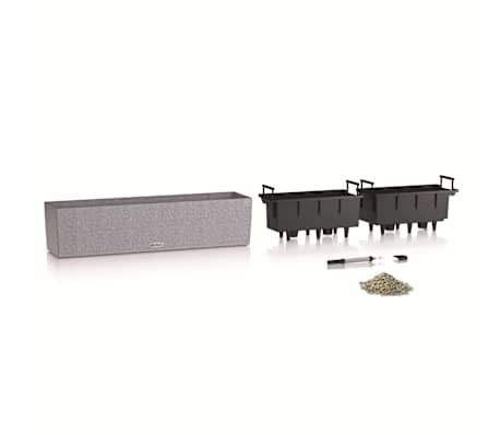 LECHUZA Plantekasse BALCONERA Stone 80 ALL-IN-ONE gr&aring;