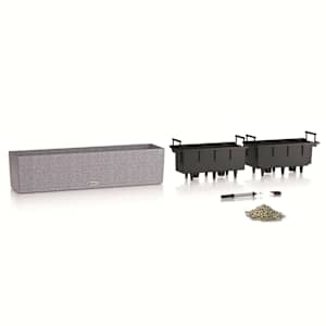 LECHUZA Plantekasse BALCONERA Stone 80 ALL-IN-ONE gr&aring;