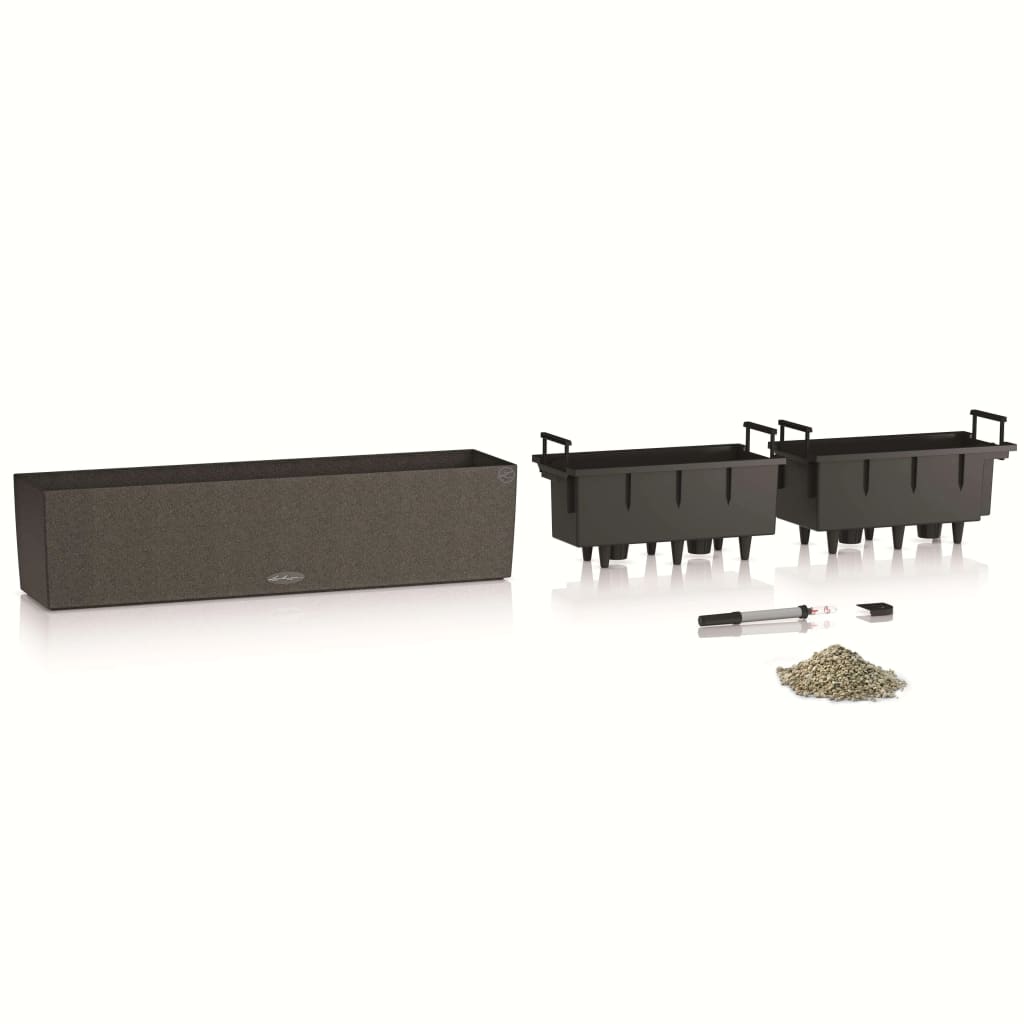 

LECHUZA Plantenbak BALCONERA Stone 80 ALL-IN-ONE zwart