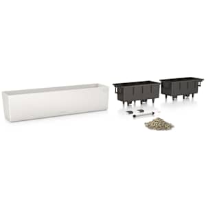 LECHUZA Ζαρντινιέρα Αυτοποτιζόμενη Balconera Color 80 ALL-IN-ONE Λευκή