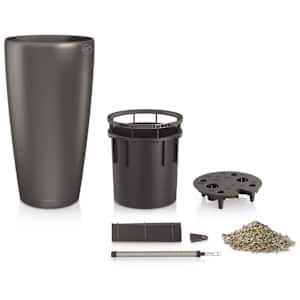 LECHUZA Vazonas Rondo 32 ALL-IN-ONE, metalinės anglies spalvos, 15783