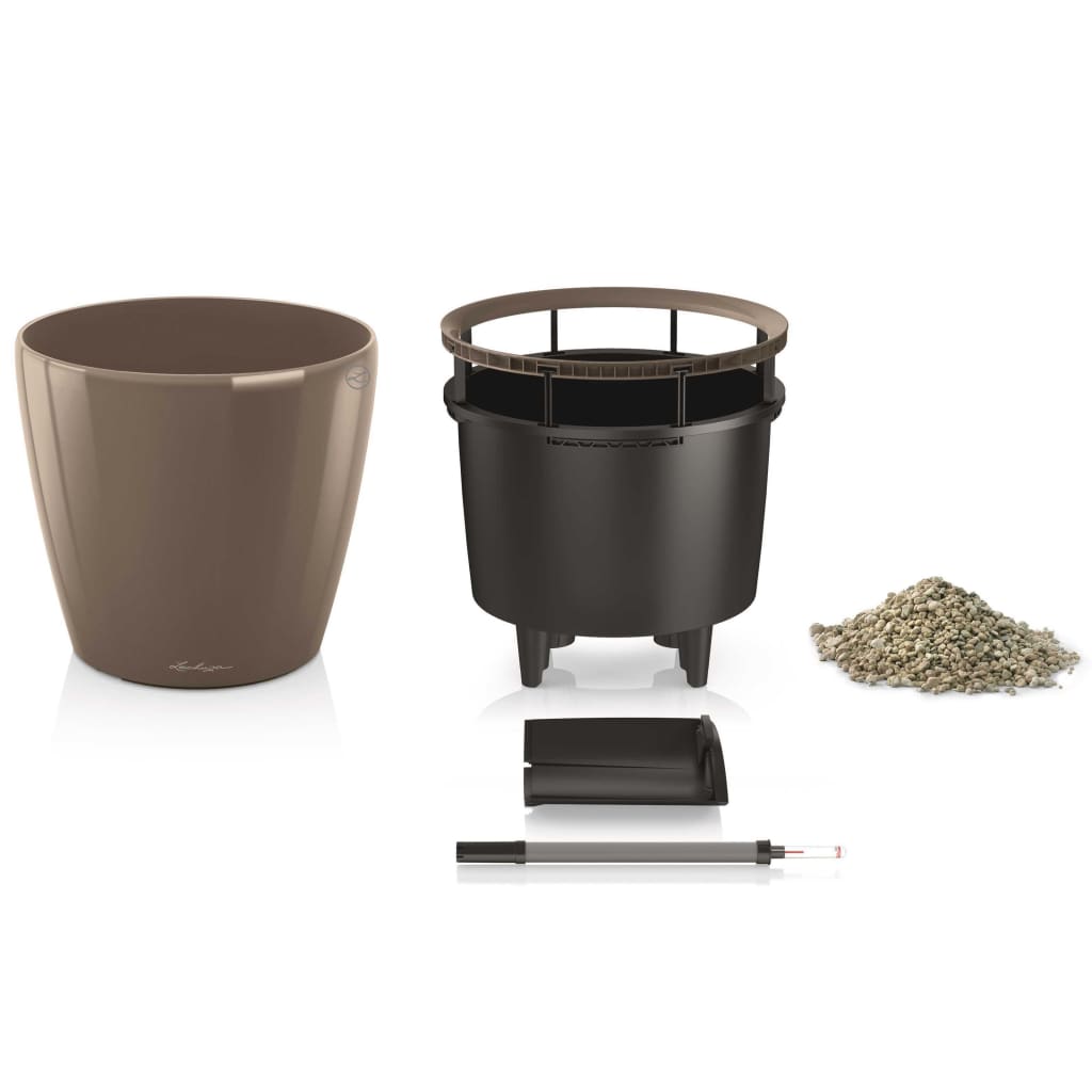 

LECHUZA Plantenbak Classico 43 LS ALL-IN-ONE taupe hoogglans 16085