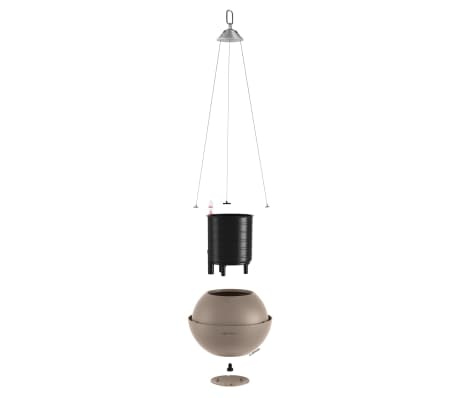 LECHUZA Hanging Planter BOLA Color 23 ALL-IN-ONE Sand Brown