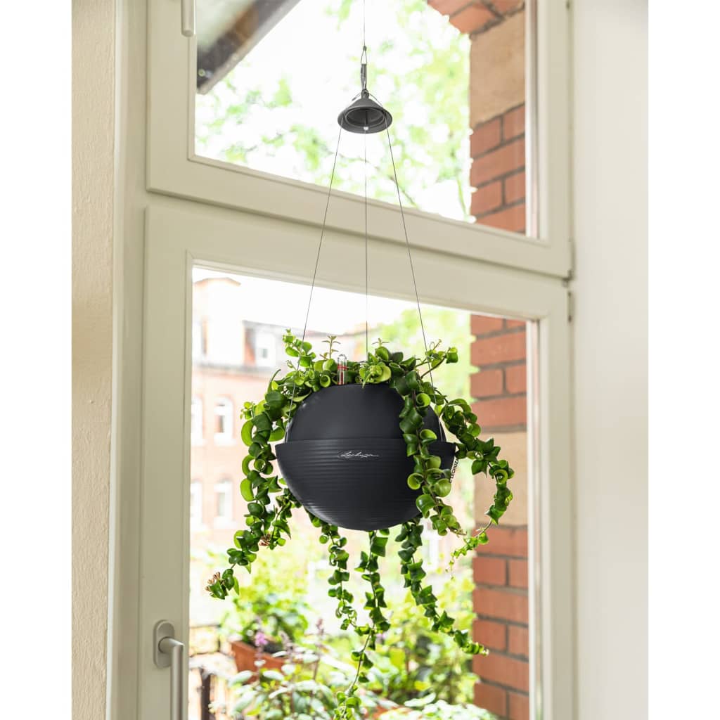 LECHUZA Jardinière suspendue BOLA Color 32 ALL-IN-ONE Ardoise