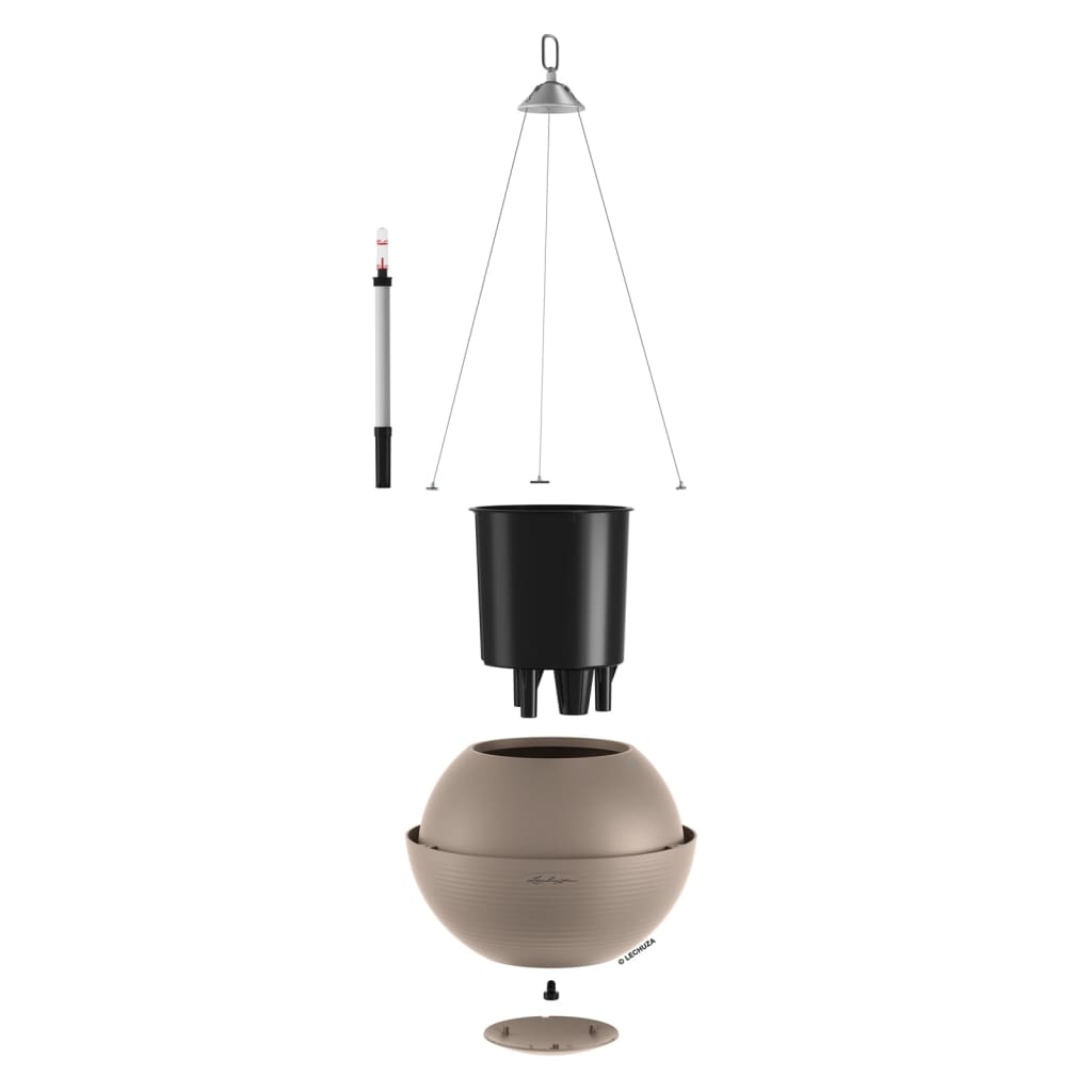 LECHUZA Hangplantenbak BOLA Color 32 ALL-IN-ONE zandbruin afbeelding