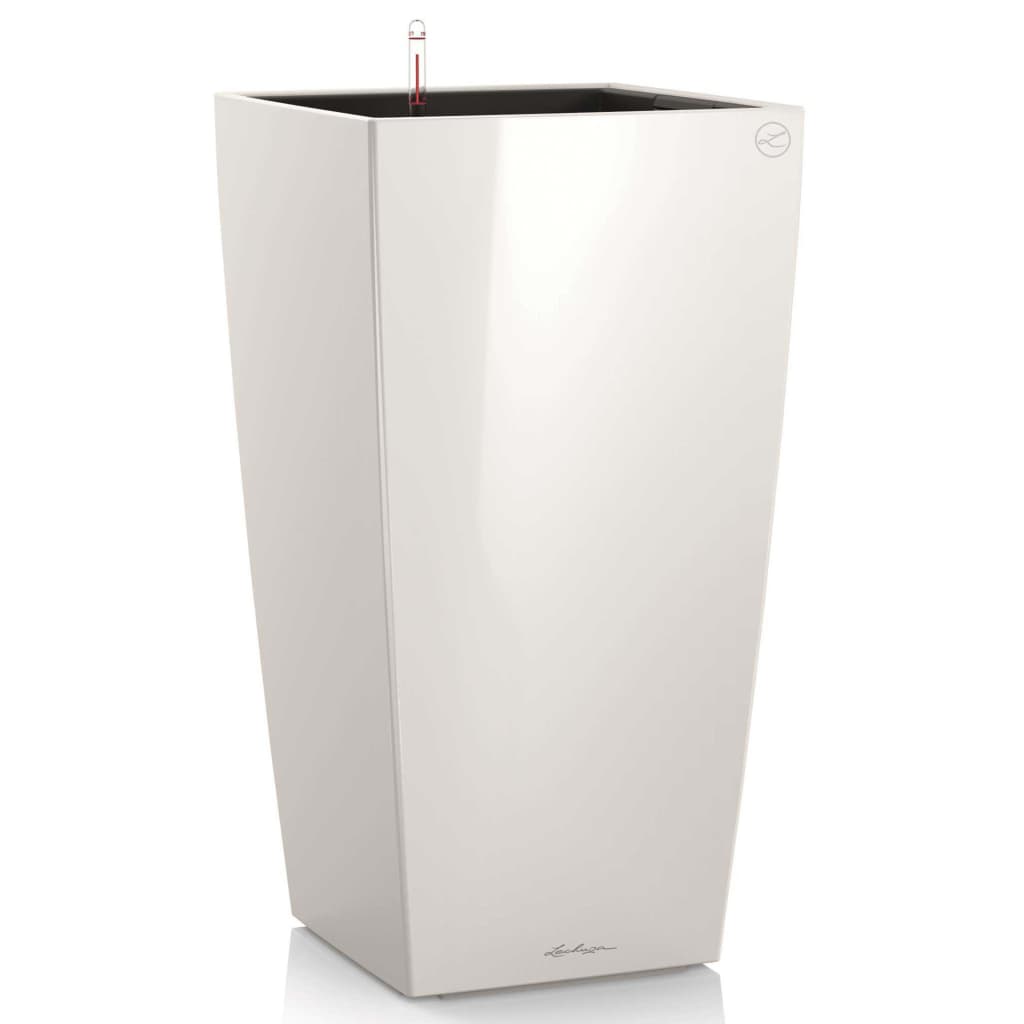 Afbeelding LECHUZA Plantenbak Cubico 30 ALL-IN-ONE hoogglans wit 18181 door Vidaxl.nl