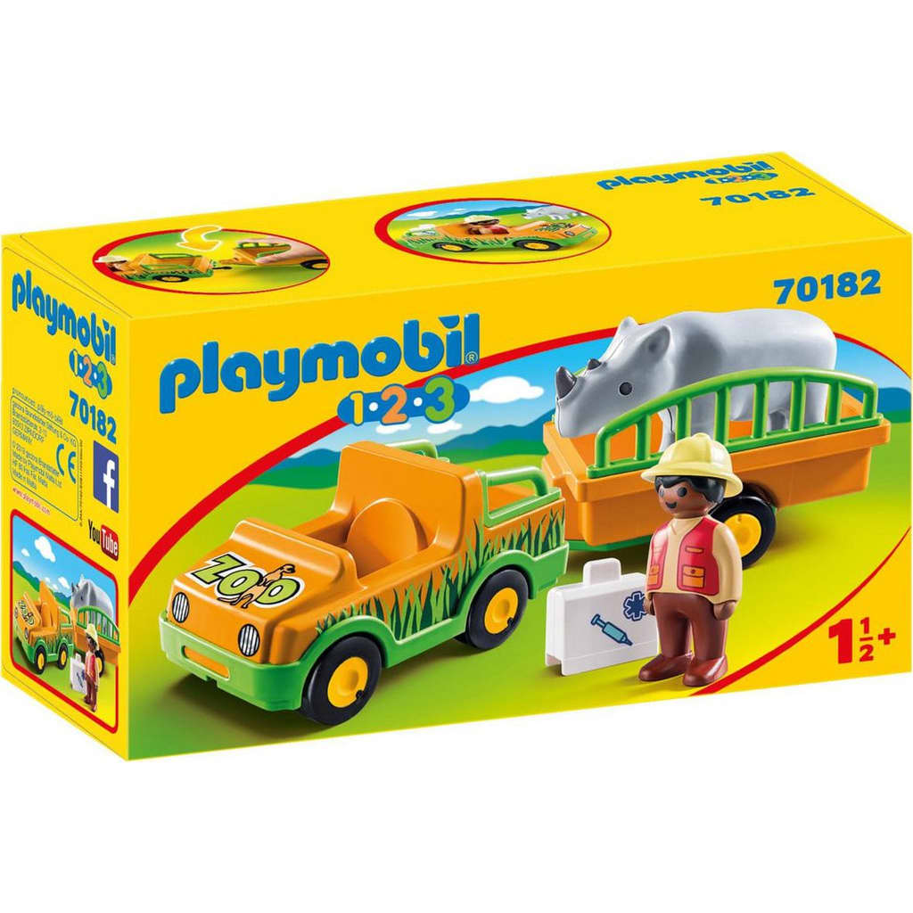 Playmobil 123 70182 Dierenverzorger Met Neushoorn (4370182)