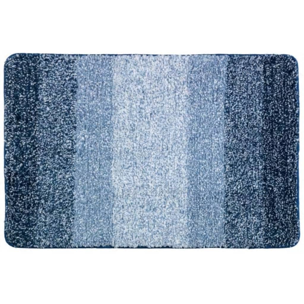 Wenko badmat 90 x 60 cm polyester blauw