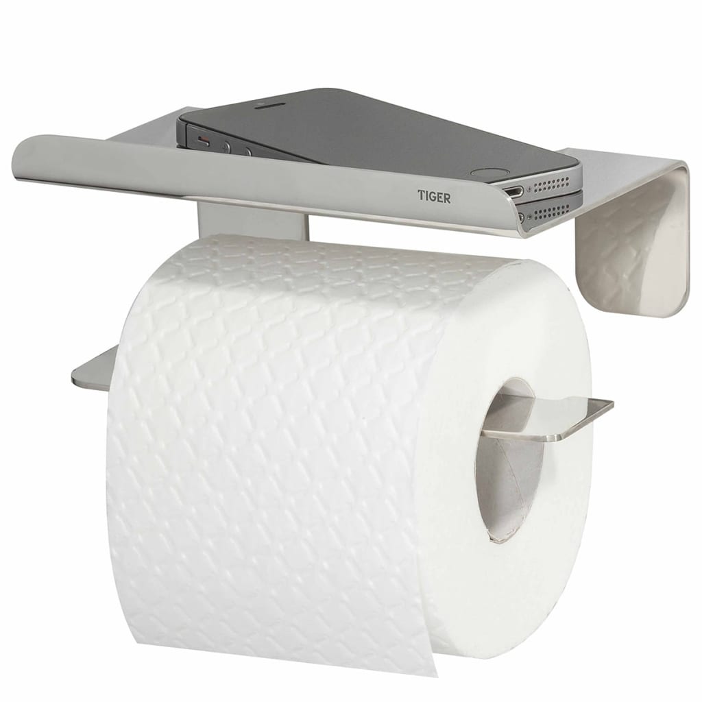 

Tiger Toiletrolhouder met plank Colar chroom 1314230346