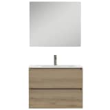 Tiger Badezimmermöbel Loft 80 cm Eiche Weiß 1644323200