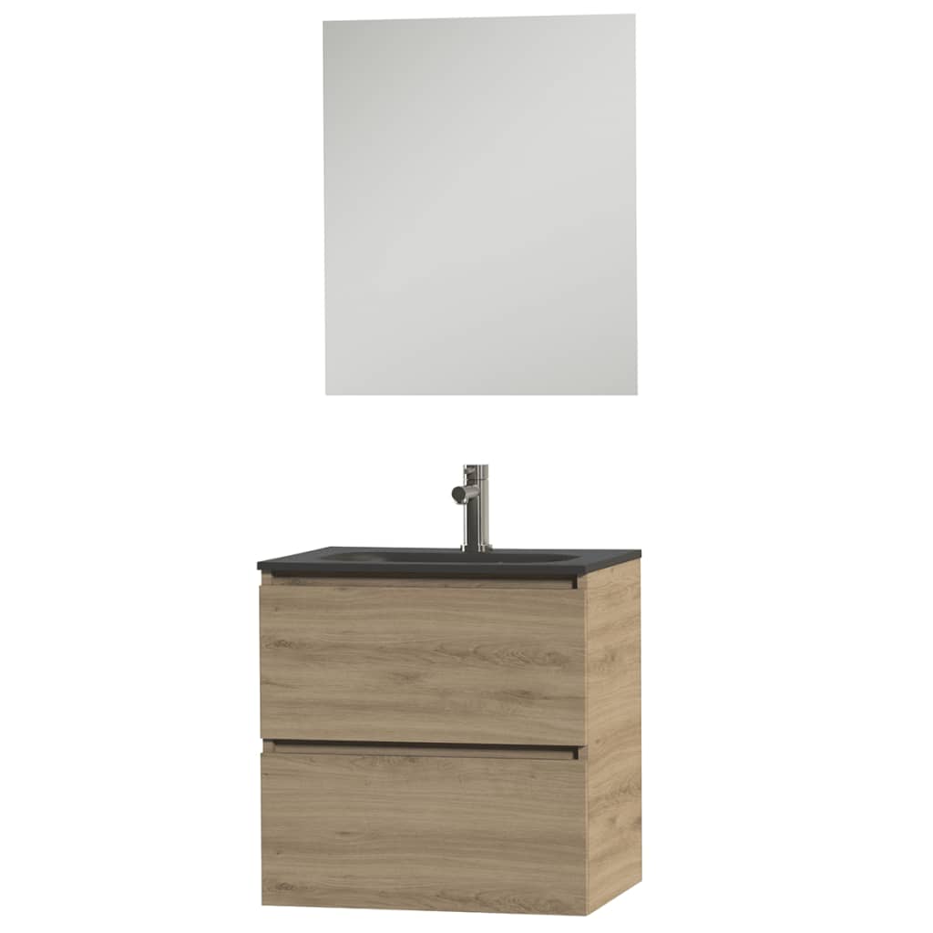 

Tiger Badkamer meubelset Loft 60 cm eikenhout zwart 1644413200