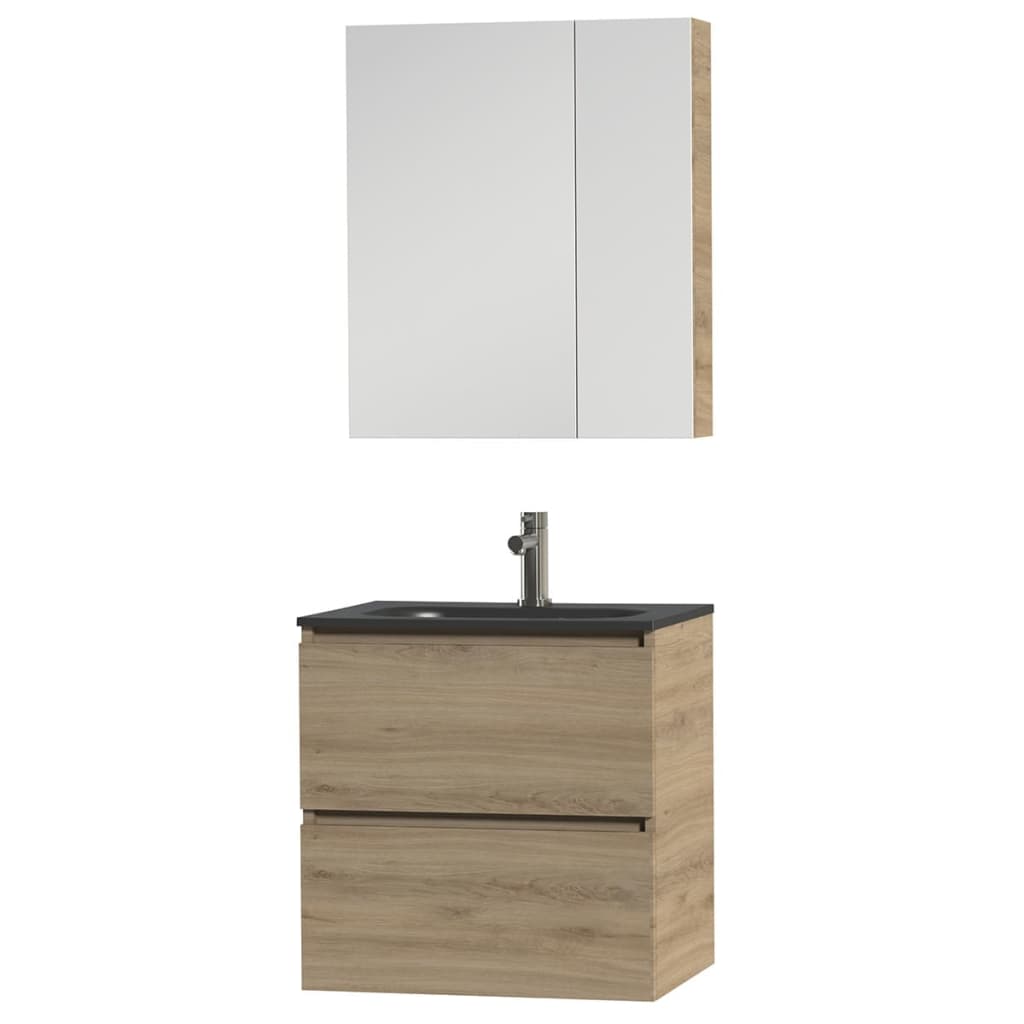 

Tiger Badkamer meubelset Loft 60 cm eikenhout zwart 1644413202