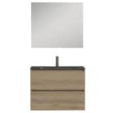 Tiger Badezimmermöbel Loft 80 cm Eiche Schwarz 1644423200
