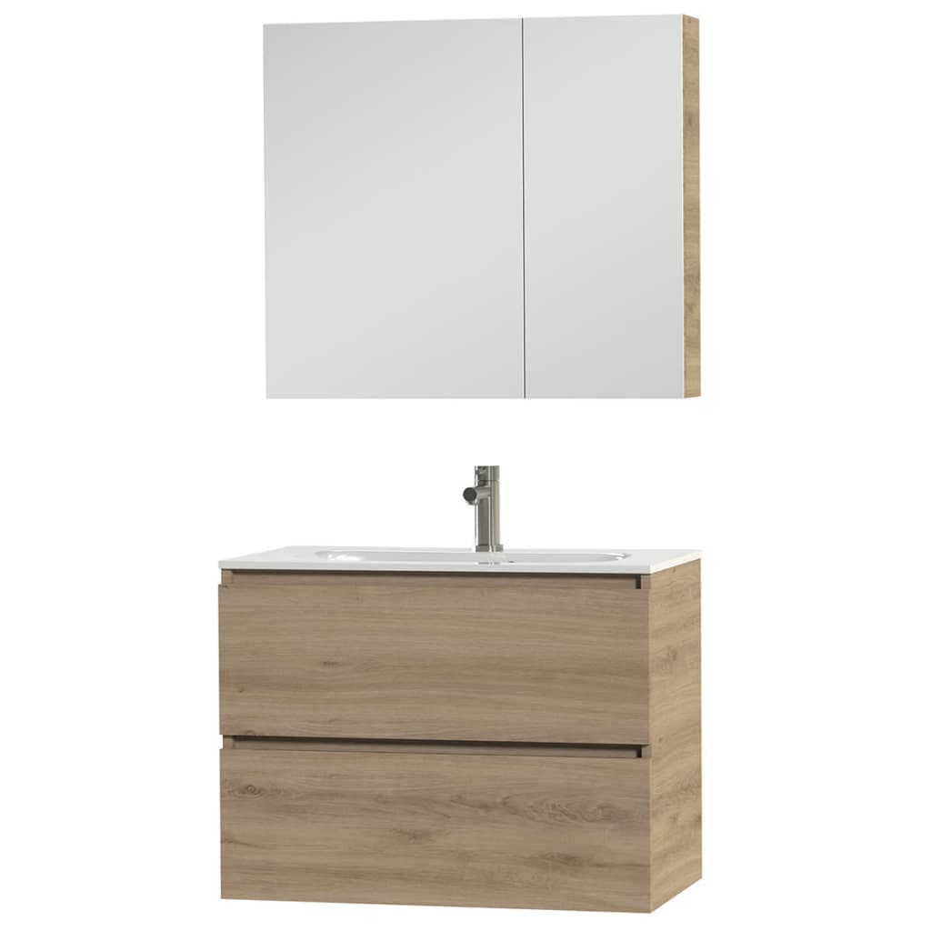 

Tiger Badkamer meubelset Loft 80 cm eikenhout wit 1644323202