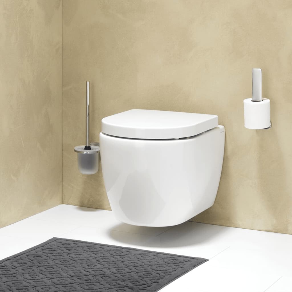 vidaXL Abattant WC à fermeture en douceur Blanc Carré