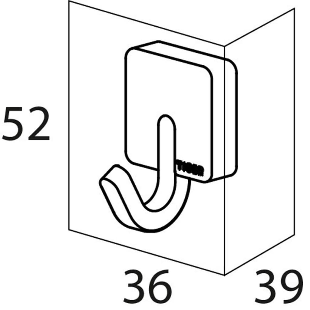 Cârlig pentru prosop Impuls, 3,6x3,9 cm, metal cromat 387030346