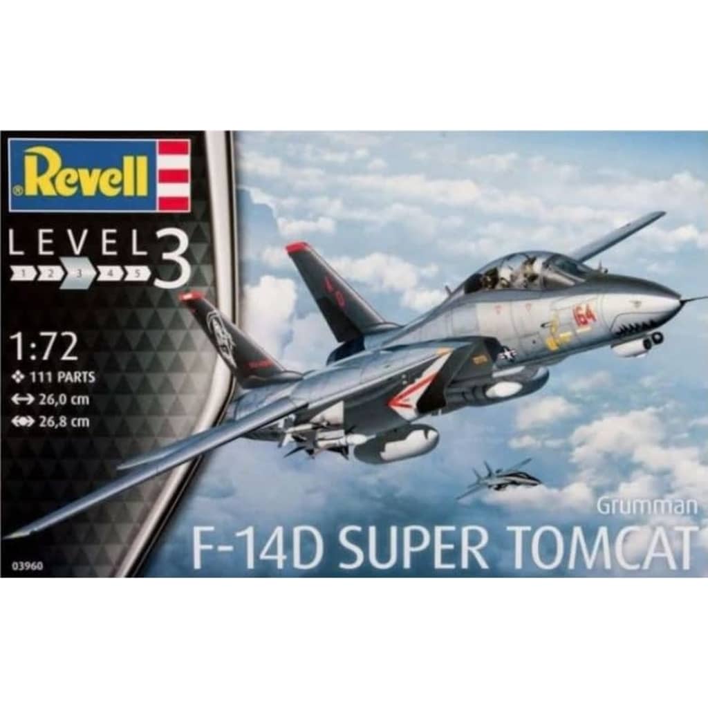 Afbeelding Revell modelbouwdoos F-14D Super Tomcat 26 cm schaal 1:72 door Vidaxl.nl