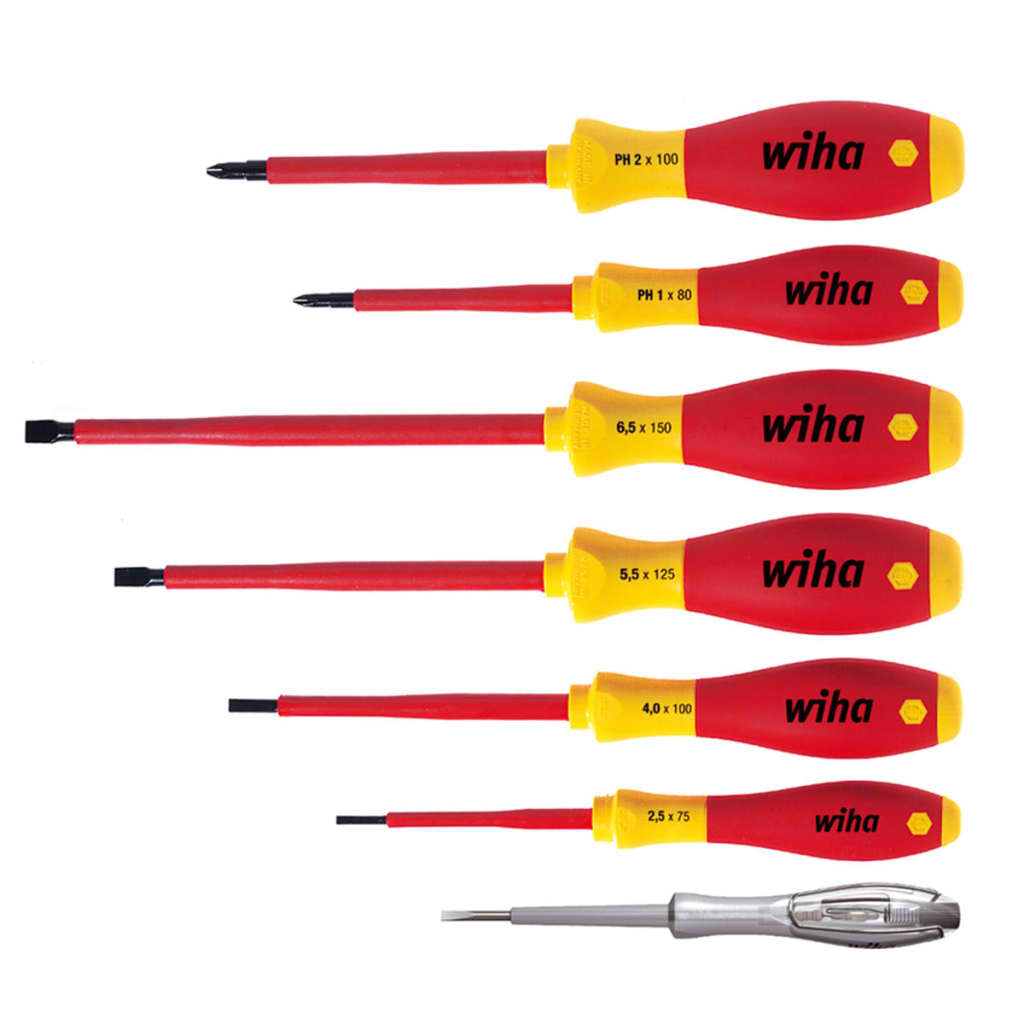 

Wiha SoftFinish spanningstester schroevendraaier set 7-delig 320N K7