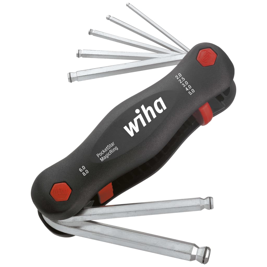 

Wiha 7-delige Multitoolset Pocketstar inbussleutels met kogelkop