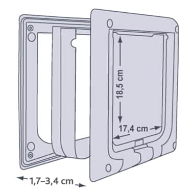 TRIXIE Porta para gatos com 4 sentidos XL 24x24 cm branco 3867[3/3]
