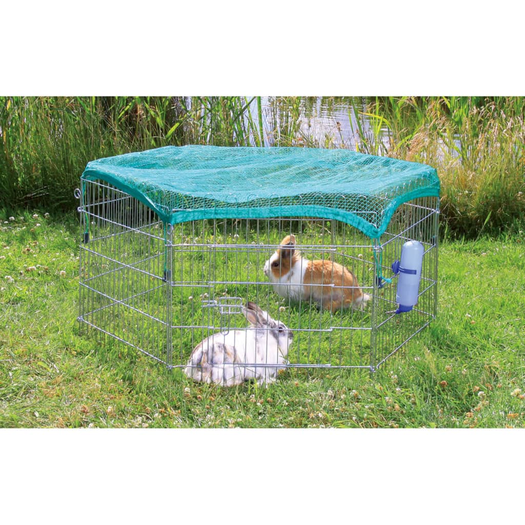 408461 TRIXIE Outdoor Animal Pen with Protective Net 63×60 cm Silver 6253