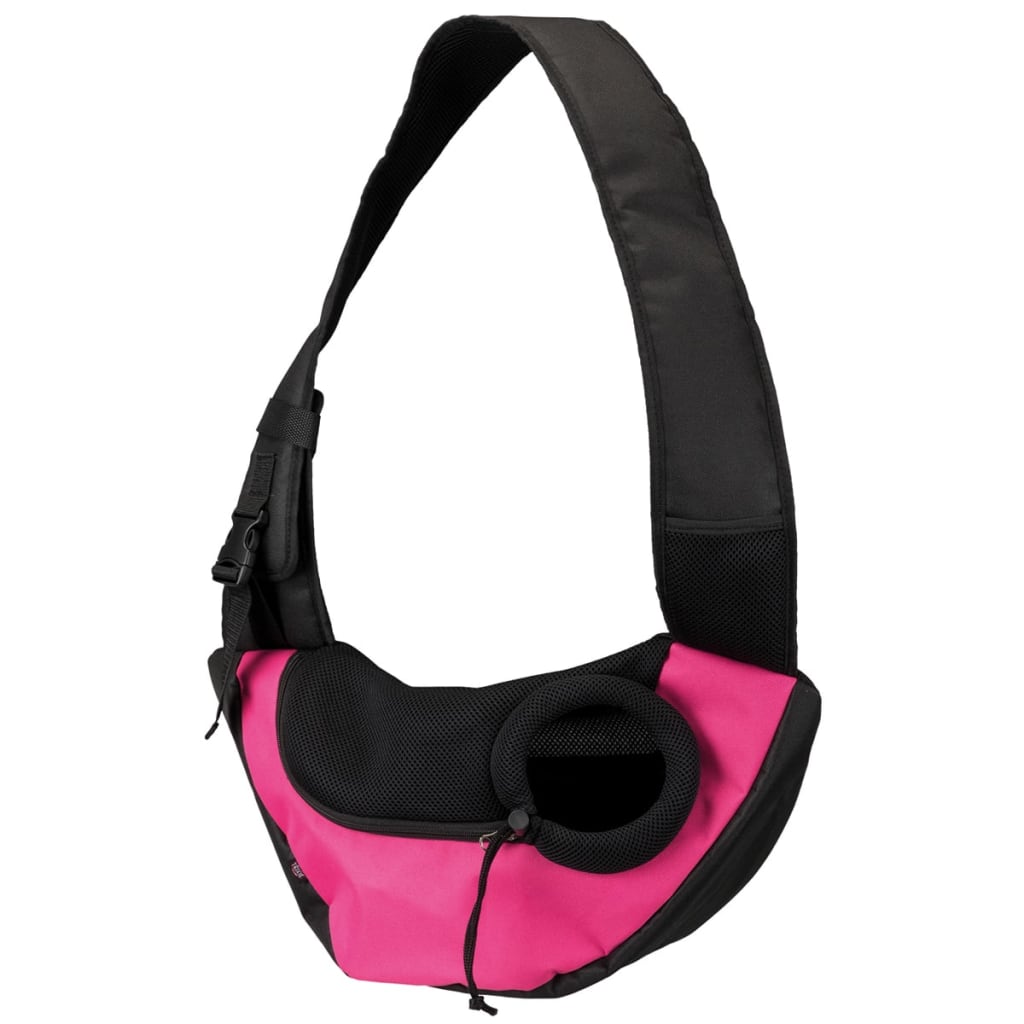 Afbeelding Trixie buikdrager sling draagtas roze/zwart 50x18x25 cm door Vidaxl.nl