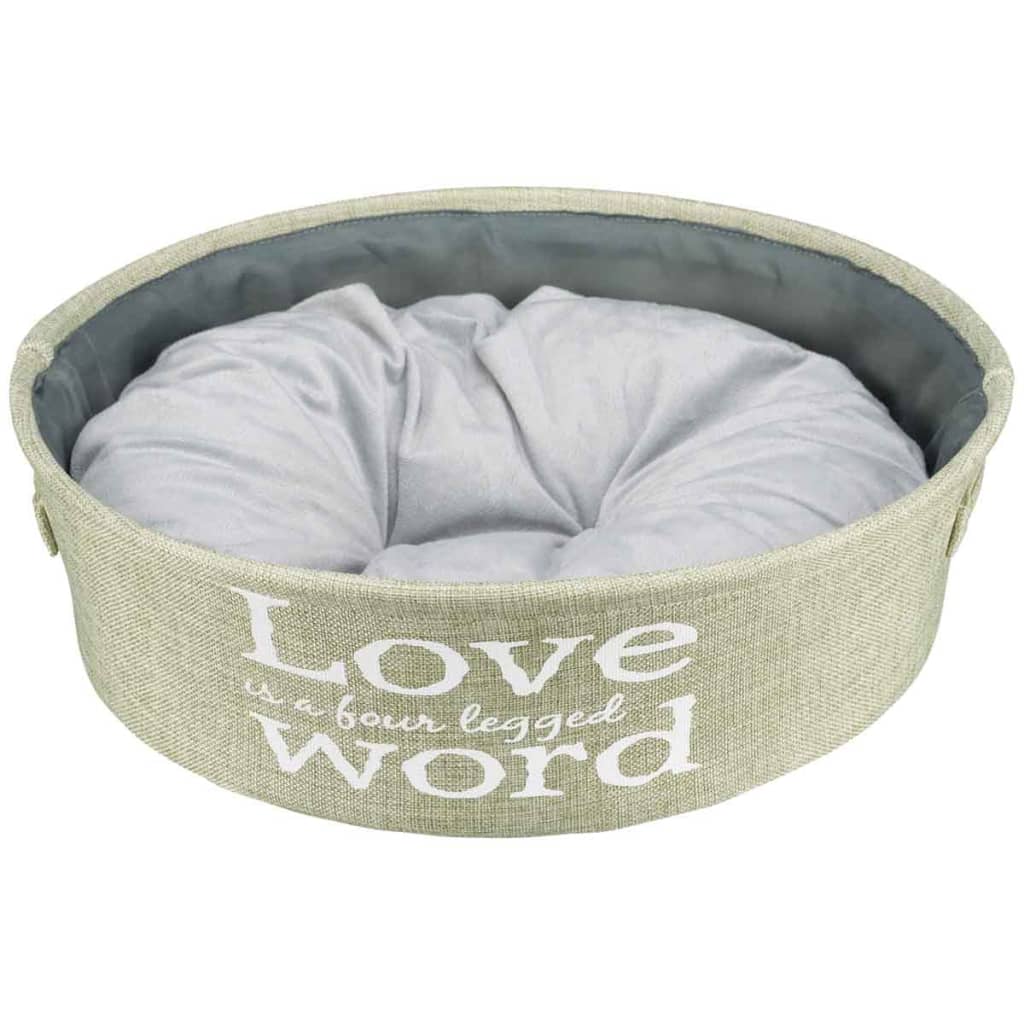 Trixie ''LOVE is a four Legged WORD'' Hondenmand - Groen - ø 55 cm