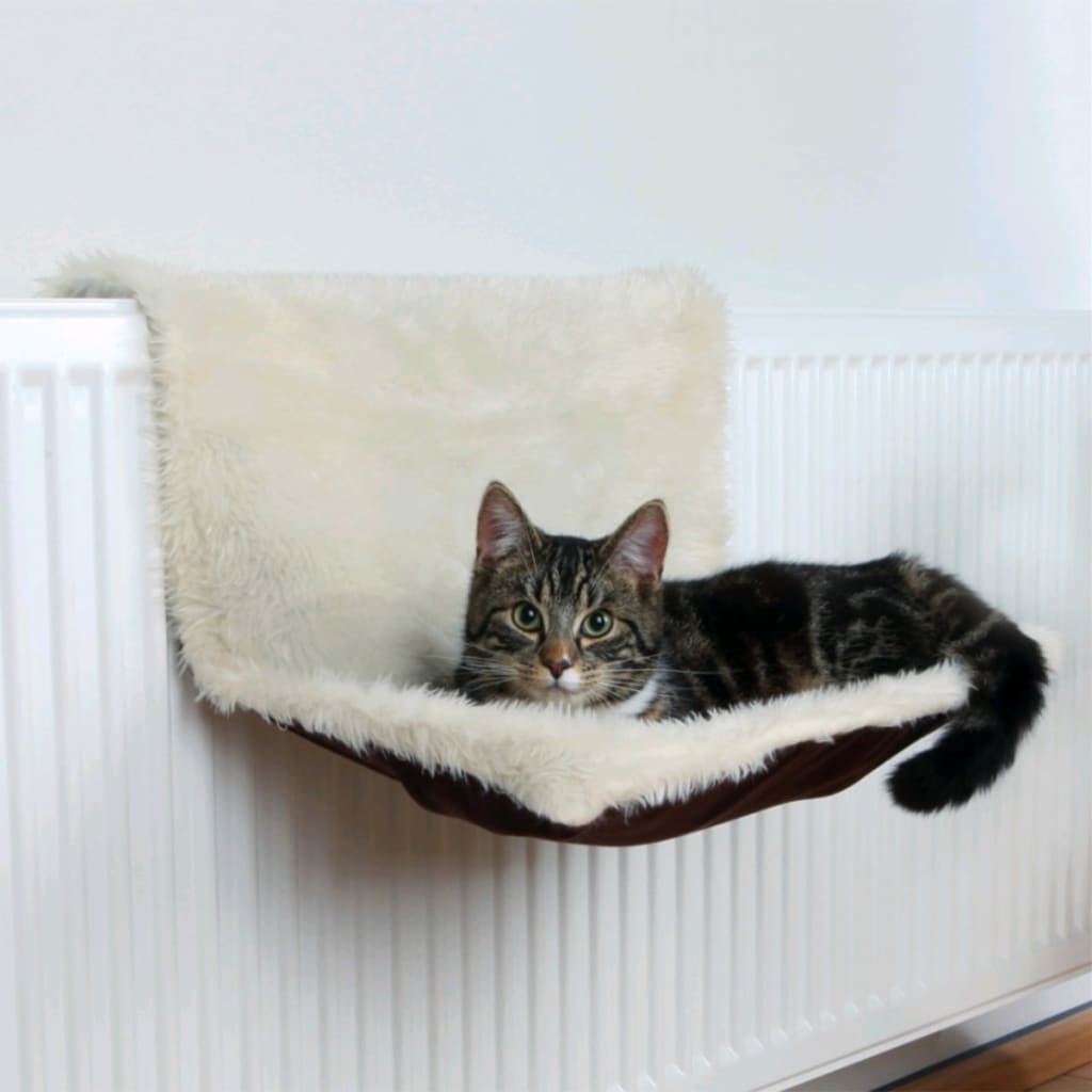 TRIXIE Radiatorhangmat kat pluche crèmekleurig bruin 43141