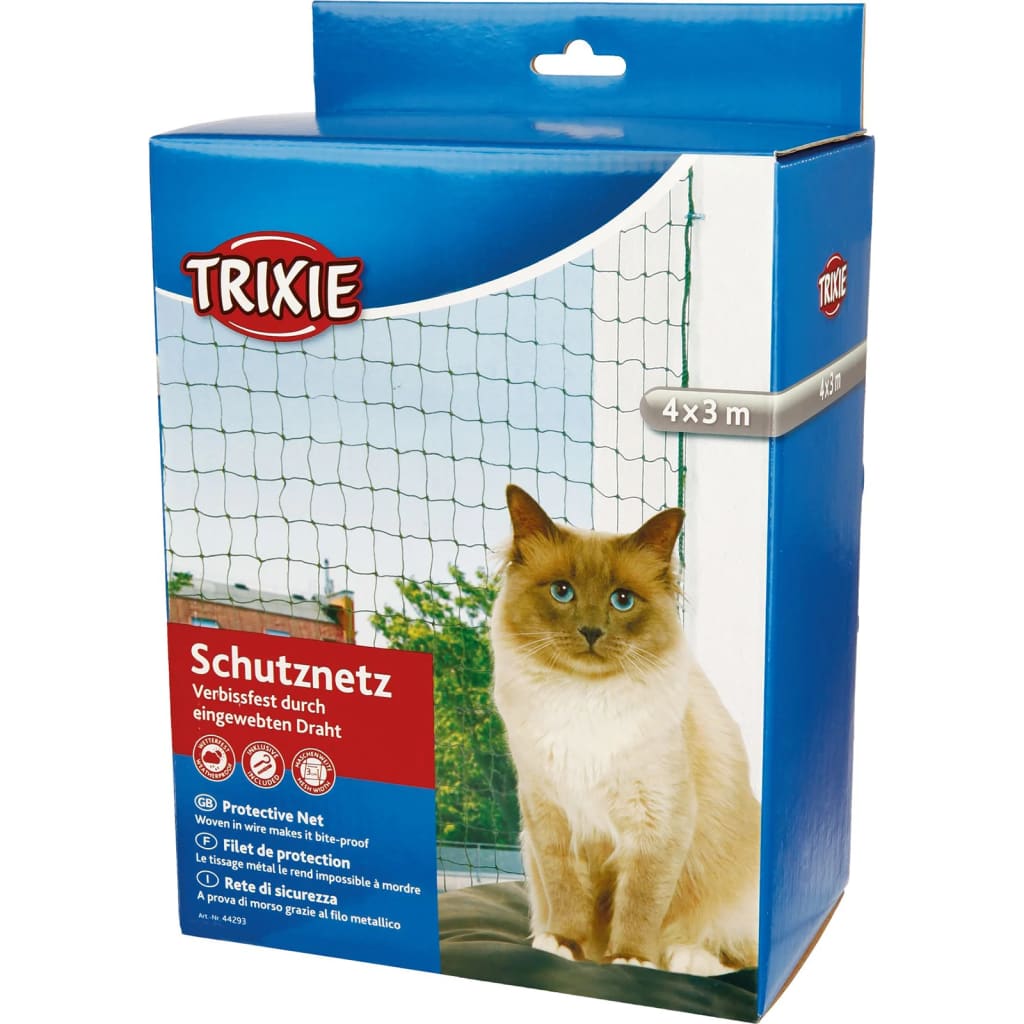 TRIXIE Veiligheidsnet voor katten versterkt 4x3 m