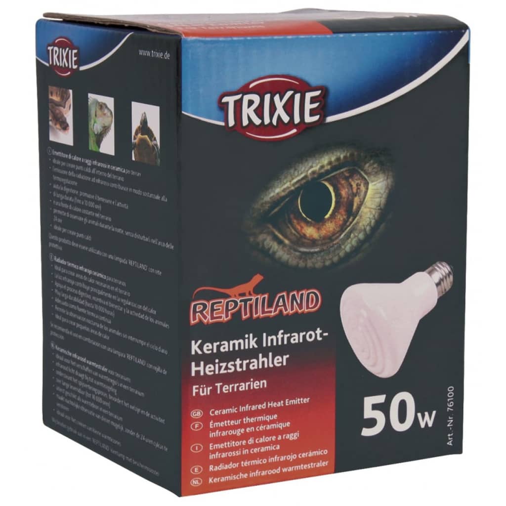 VidaXL - TRIXIE Keramische infrarood terrarium verwarming 75x100 mm 50 W 76100