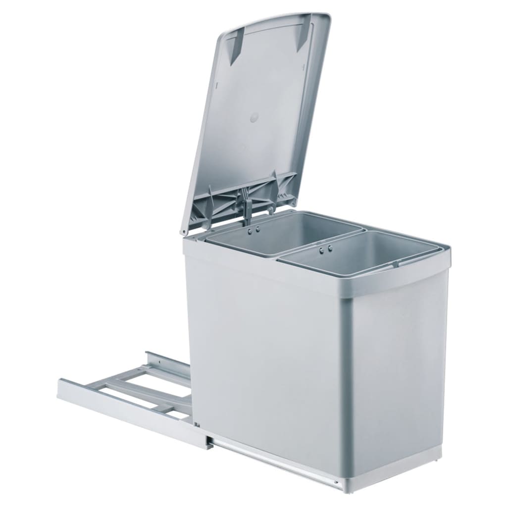 eyckhaus indbygget affaldssystem 2x7,5 l grå-sølv