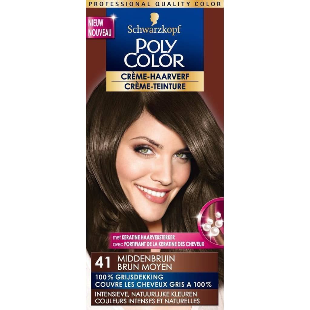 Schwarzkopf Poly Color Semi Permanente Haarverf 41 Middenbruin