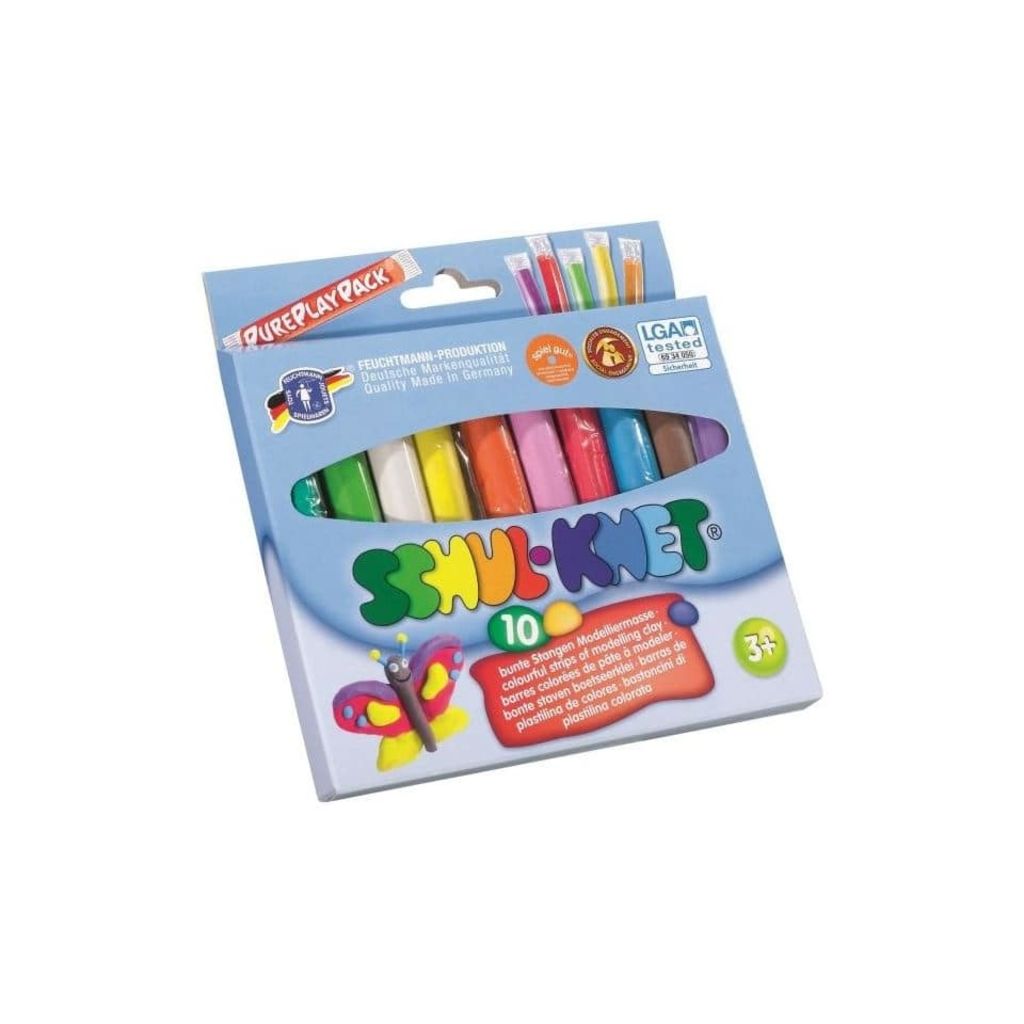 Afbeelding Feuchtmann Schul-Knet Basic Klei 10 Kleuren 180 gram door Vidaxl.nl