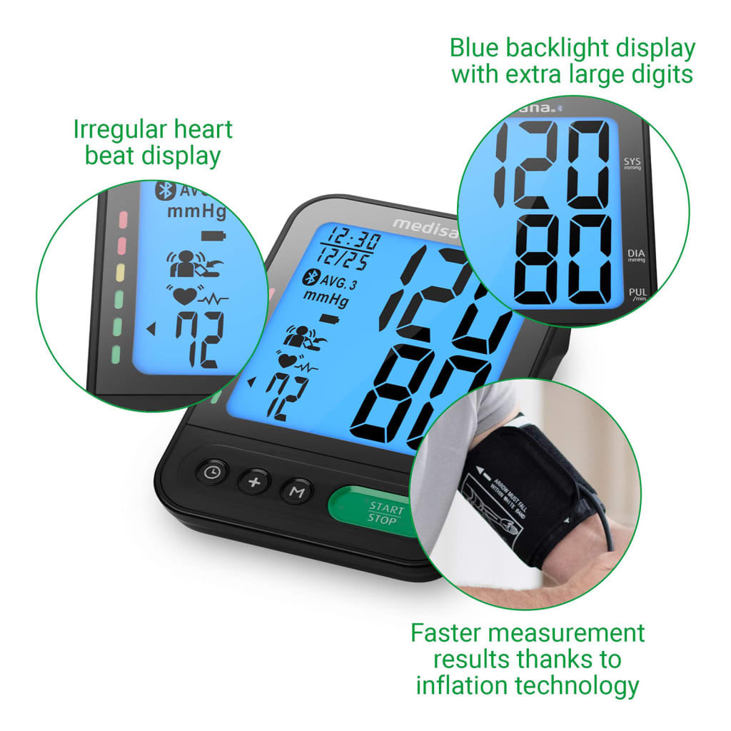 Medisana Bloeddrukmeter BU 580 Connect bovenarm zwart