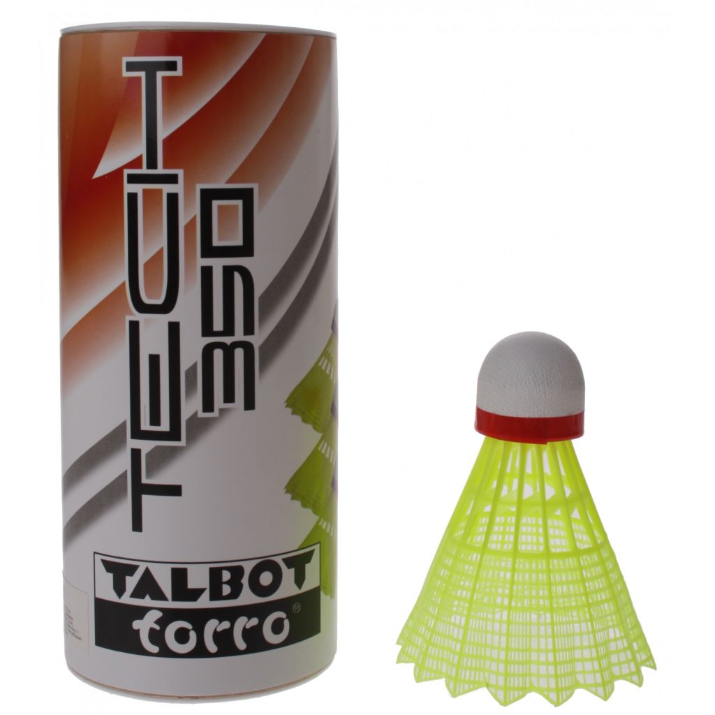 Talbot Torro badminton shuttles Tech 350 geel/rood 3 stuks