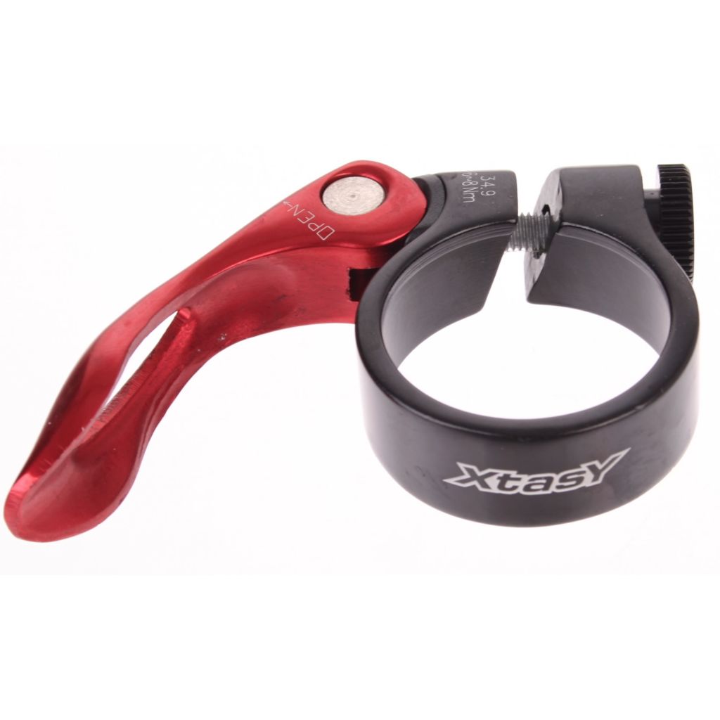 Afbeelding Xtasy Zadelpenklem SCQ-100 met QR 34,9 mm zwart/rood door Vidaxl.nl