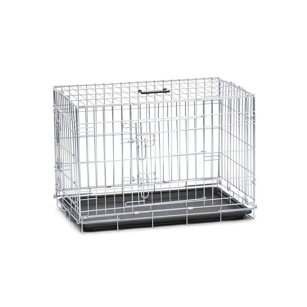 Karlie Gabbia per Cani con 2 Porte 77x47x54cm Argento