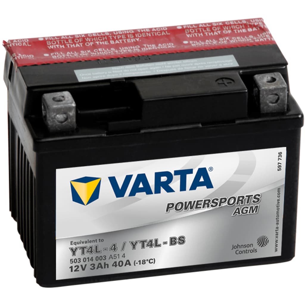 Varta Motor AGM Powersports Accu / Batterij YT4L-4 / YT4L-BS