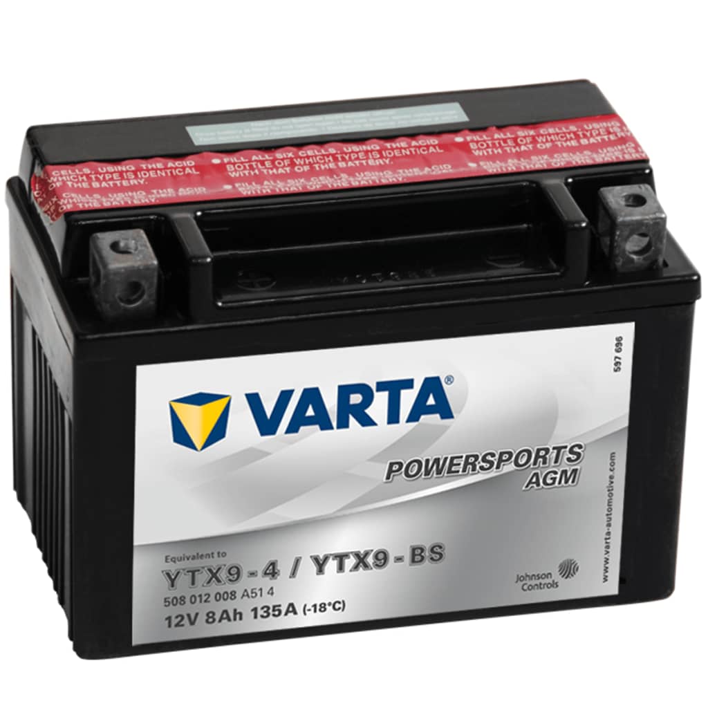 Varta Motor AGM Powersports Accu / Batterij AGM YTX9-4 / YTX9-BS
