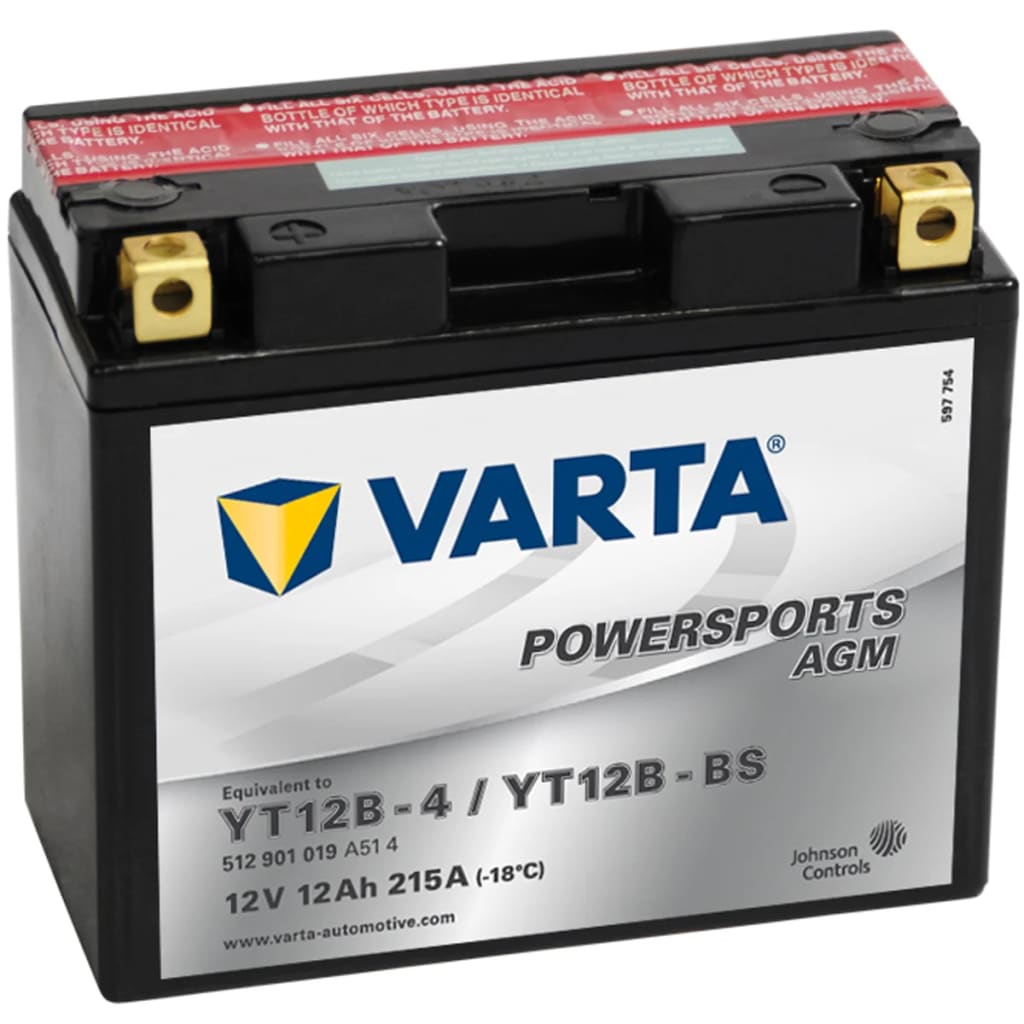 Baterie Varta pentru motocicletă Powersports AGM YT12B-4/YT12B-BS poza vidaxl.ro