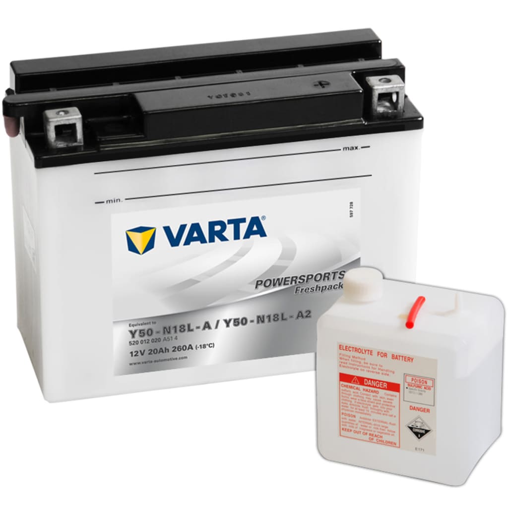 Batterie de moto Powersports Freshpack Y50-N18L-A/A2 Varta