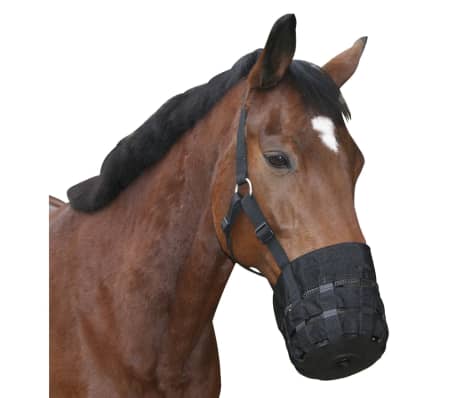 Covalliero Muselière pour cheval cob Noir
